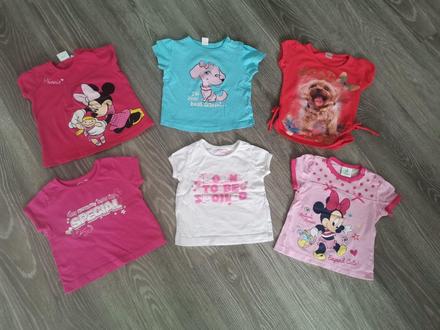 6x tričko 74/80, disney,74