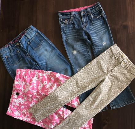 4x nohavice pre slečnu 7-8 rokov, 122–134