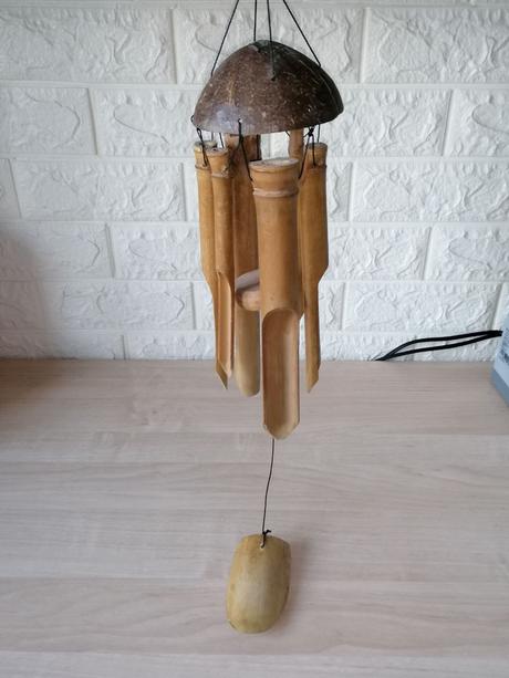 Drevená, bambusová zvonkohra, 