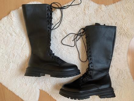 Dámske koženkové čižmy, 41