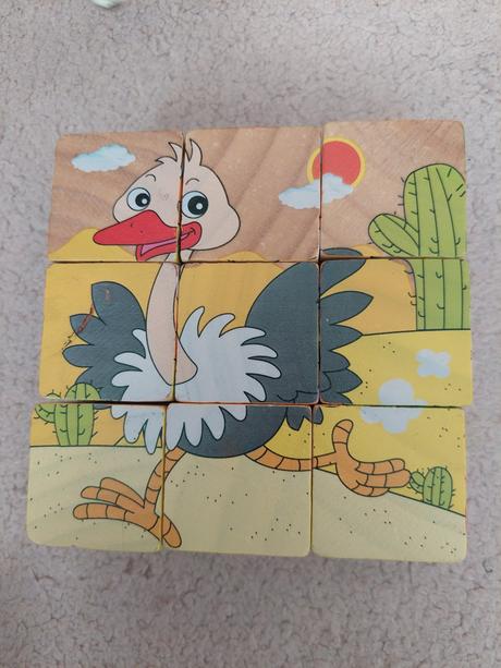 Retro kocky 4x drevene,