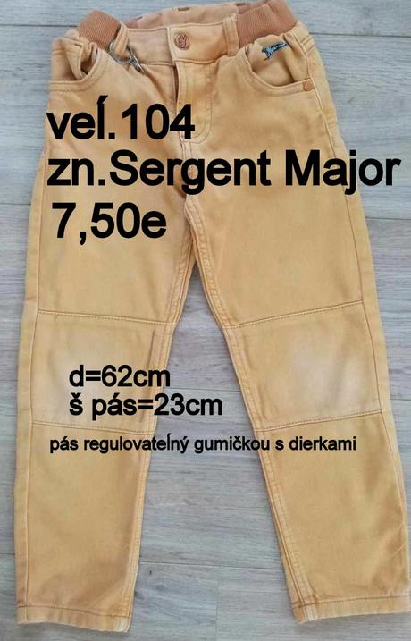Chlapčenské nohavice, veĺ.104, zn.sergent major, sergent major,104