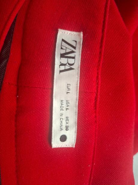 Dámske červené nohavice, zara,l