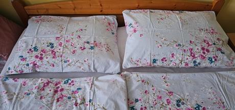 Modré bavlnené obliečky na dvojposteľ,