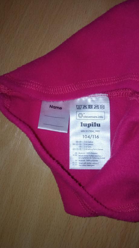 Ružová čiapočka kukla 104/116, lupilu,116