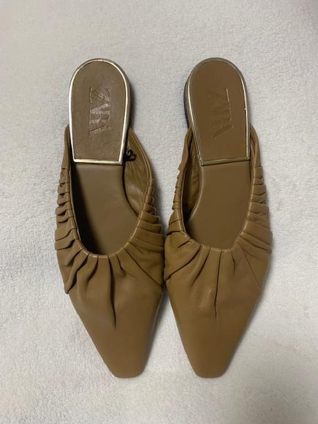 Kožené nízke šľapky zn. zara, zara,40