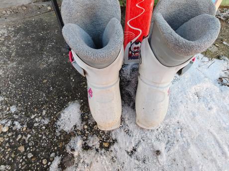 Lyže tecno (100 cm) a lyžiarky, 100-109 cm