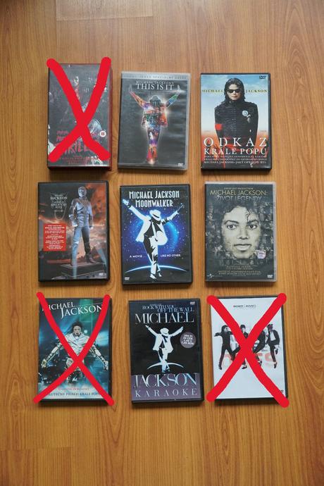 Zbierka michael jackson dvd a vhs, 