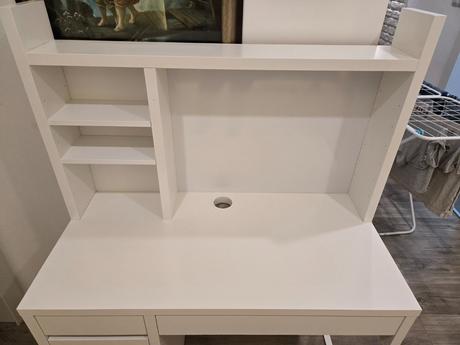 Písací stôl micke s nadstavcom ikea,