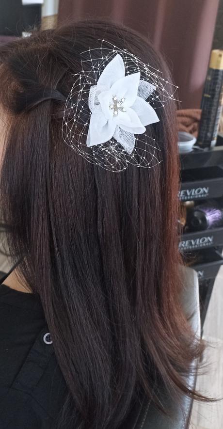 Svadobná sponka do vlasov - fascinátor, 