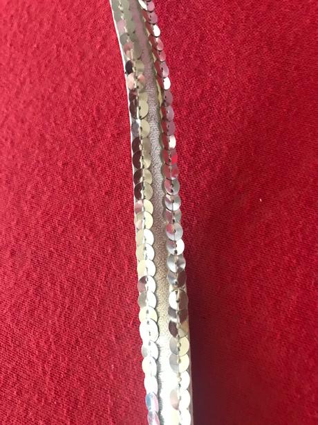 Opasok s dvoma radami flitier,dlzka 95 cm,mng, mango