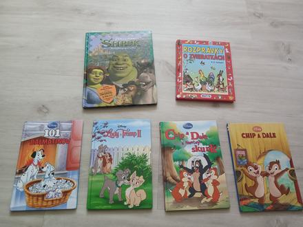 Knižky o zvieratkách (škrek,chip & dale,dalmanti,