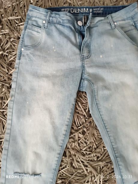 Elastické rifle, denim,m