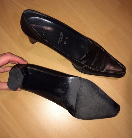 Hnedé kožené lodičky ara, ara,40