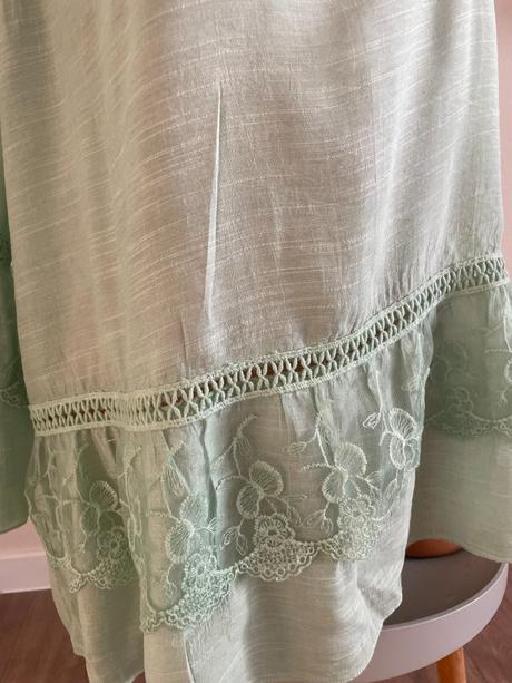 Mentolová bavlnená blúzka, xxl, xxl