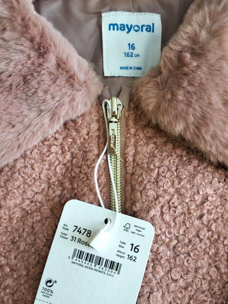 Nový  kabátik mayoral veľkosť 162, mayoral,164