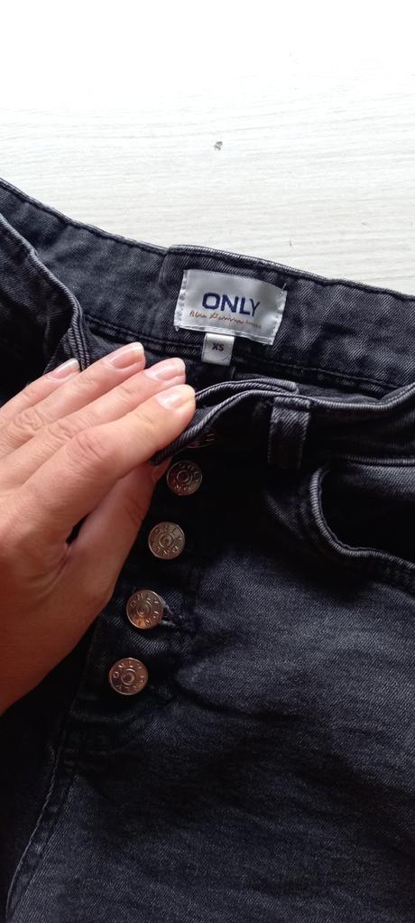 Riflové šortky s vysokým pásom, only,xs