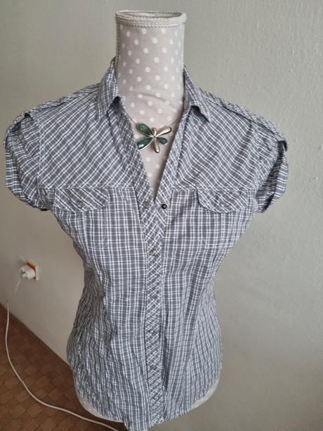 Sivo biela káro blúzka rodin hills veľ. s, s