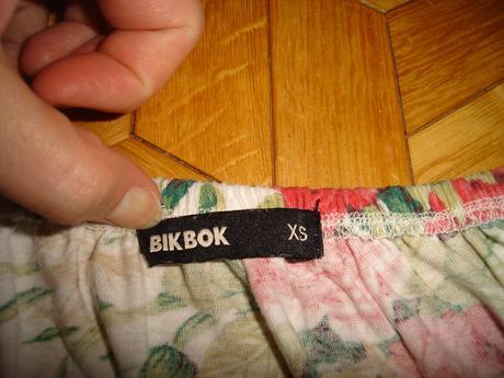 Kvetovaný top s 3/4 rukávom., bershka,xs