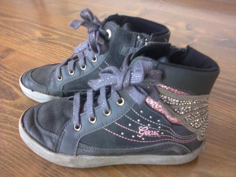 Kožené vyvýšené botasky, geox,31