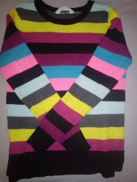 Farebny sveter, h&m,146