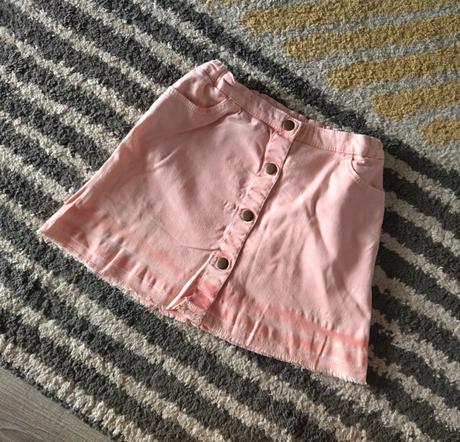 Riflová sukňa s gombíkmi, h&m,122