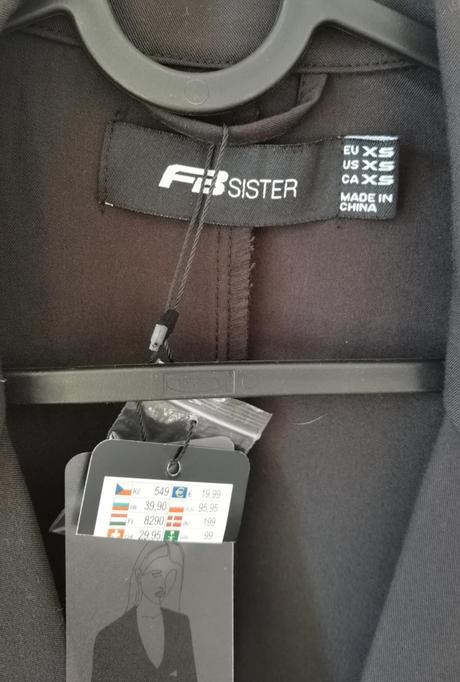 Crop top čierne sako, new yorker,xs