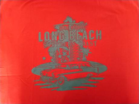 Pánske červené tričko long beach, jhk, l, l