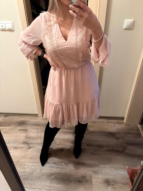 Pudrove ruzove saty, reserved,m