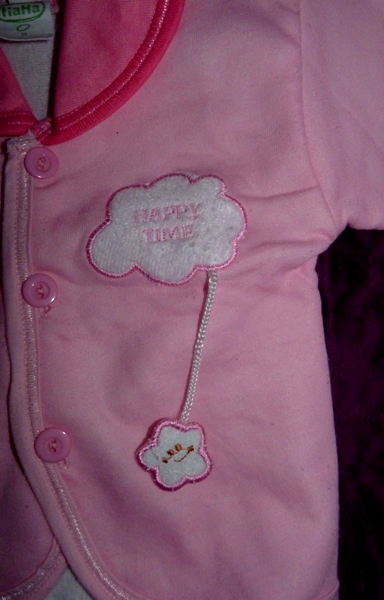 Ružová bundička s čiapkou, iba opraná, 62