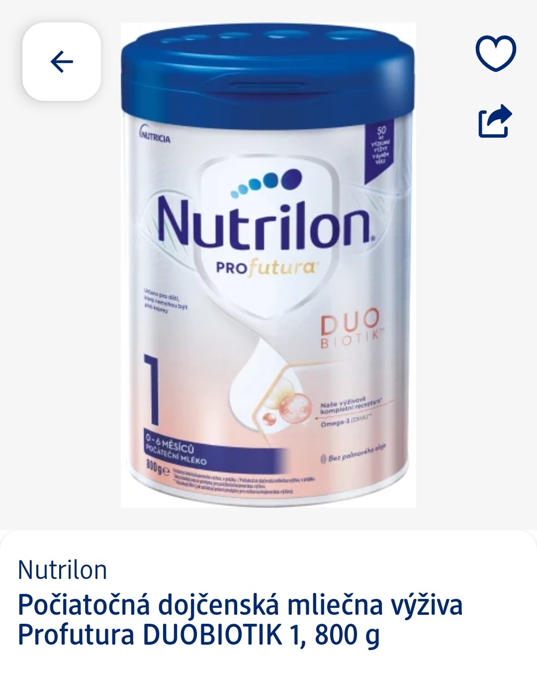 Nutrilon pre 6-týždňové bábätko - Modrý koník