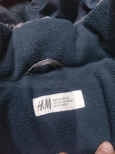 Zimná bunda dino č.110/116, h&m,110