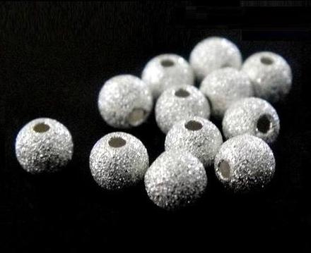 Kovová korálka hviezdny prach 10 mm strieborná, 