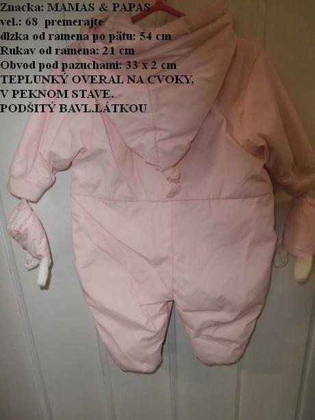 Overal alebo kombinéza, sweet baby,68