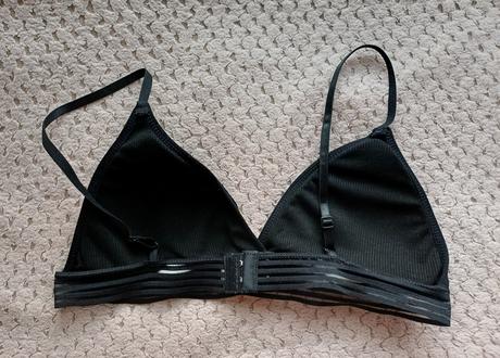 Čierna podprsenka s výstužou bez kostíc, l