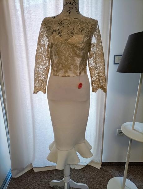 Luxusné biele šaty chi chi london, 38