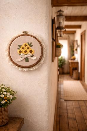 Ručne vyšívaná dekoracia na stenu, 