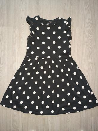 Letné bodkované šaty h&m (134/140), h&m,140