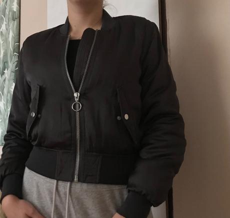 Sivá bomber bunda, h&m,s