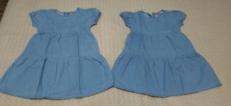 Letné šaty pre dvojičky, lupilu,110