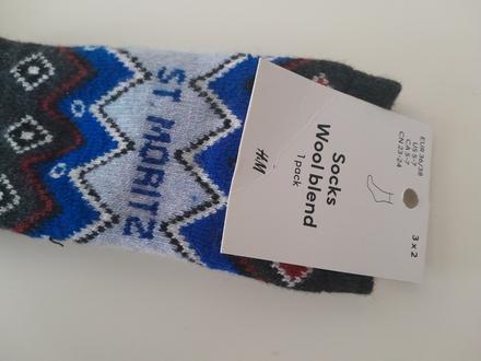 Predam ponožky vlnené, h&m,38