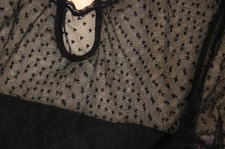 Čierny elegantný body top so sieťkou, xxs, xs