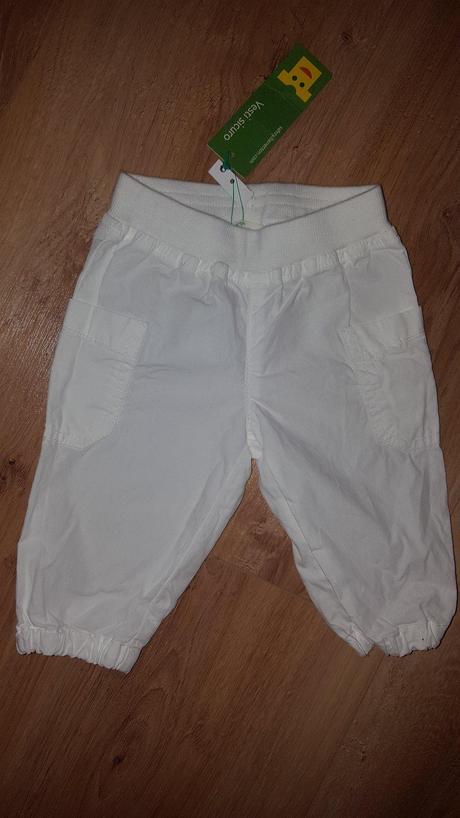 Biele nohavičky benetton č.62, benetton,62