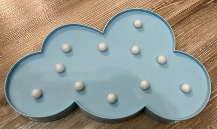 Krásna dekorácia-lampička obláčik na baterky, 