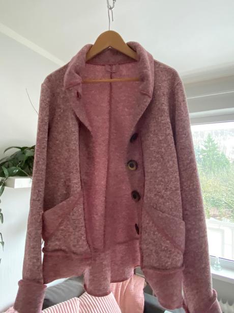 Ružový kabátik značky žena bohyne, l