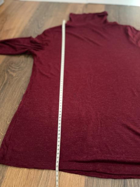 Bordový rolák zo zmesi viskózy a vlny, esprit,m