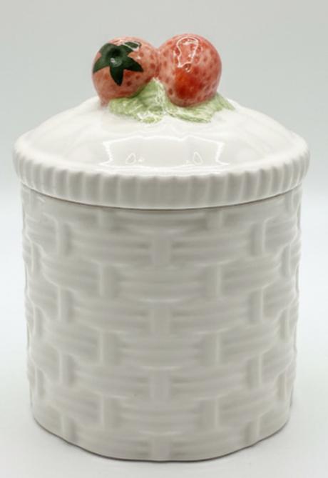 Jahoda - nádoba / dóza na džem s vrchnákom,