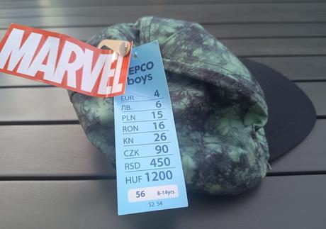 Nová šiltovka marvel (veľkosť 56), marvel,56