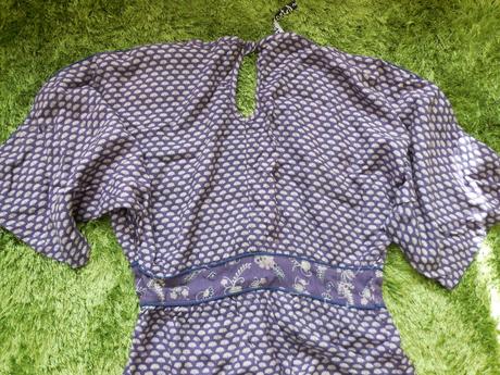 Fialova tunika s 3/4 rukavom, stradivarius,s