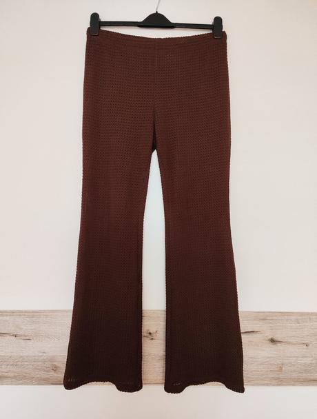 Zvonové  "pletené" nohavice, h&m,l